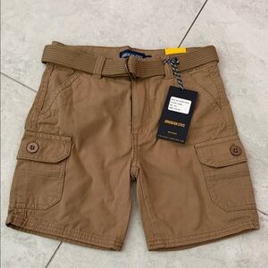 Tan Cargo Shorts with Belt